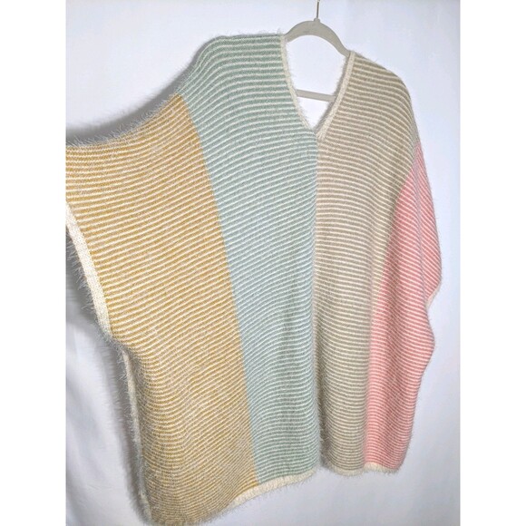 House Of Harlow 1960 Rainbow Eyelash Kimono Cardigan Sweater Women's OS *TAG* - Picture 12 of 14